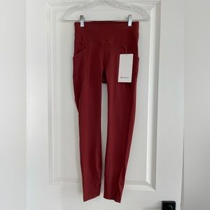 Lululemon Power Thru HR Tight 25” Date Brown
